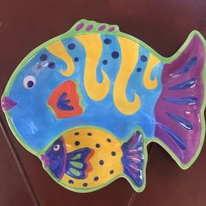 Cooks Club Big Fish/Baby Fish -Chip or Vegetable and Dip Tray